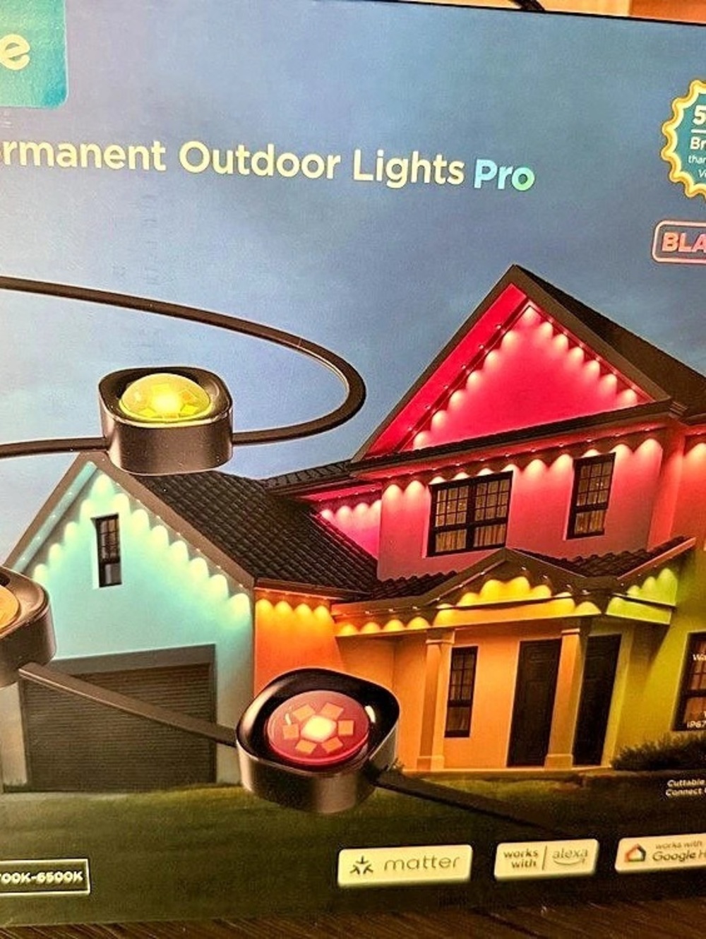 Govee Permanent Outdoor Lights Pro Black Wi-Fi Outdoor Lights
